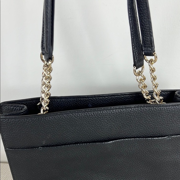 Kate Spade Cherry Street Black Pebbled Leather Shoulder Bag Bow Accent - Picture 6 of 10